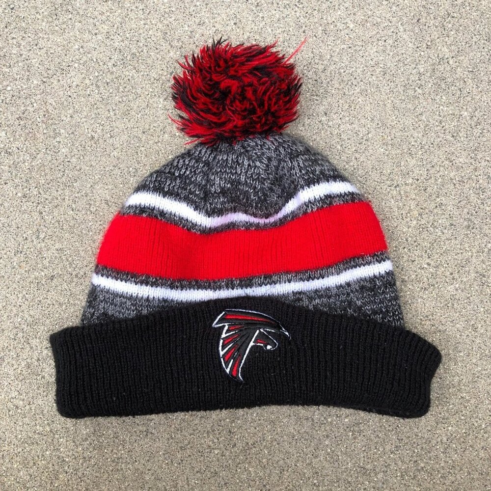 ATLANTA FALCONS Pom Beanie Hat Men's Cuffed Knit NFL Football Cap